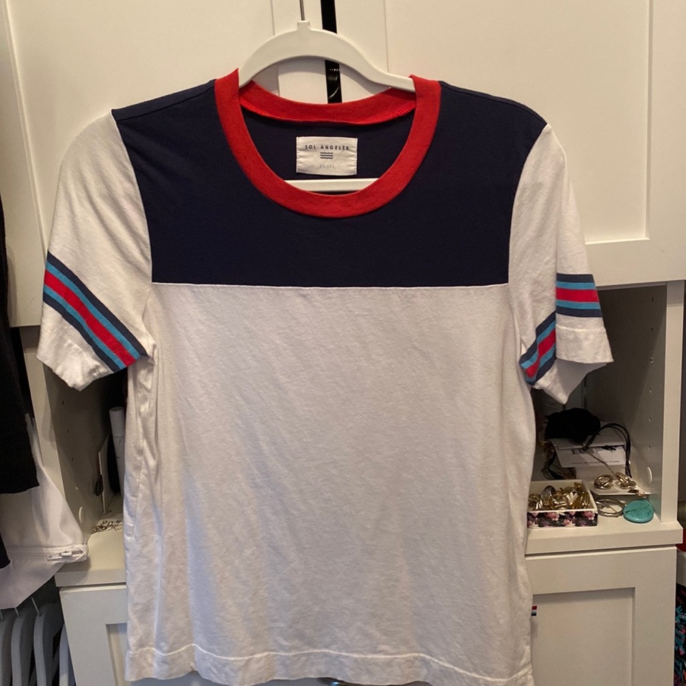Sol Angeles cotton colorblock tee small